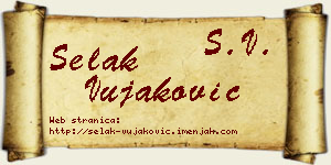 Selak Vujaković vizit kartica